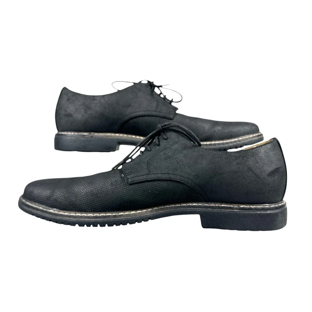 Freeman Milton Men's Black Derby Dress Shoes – Foam Insole, Size 11M‎